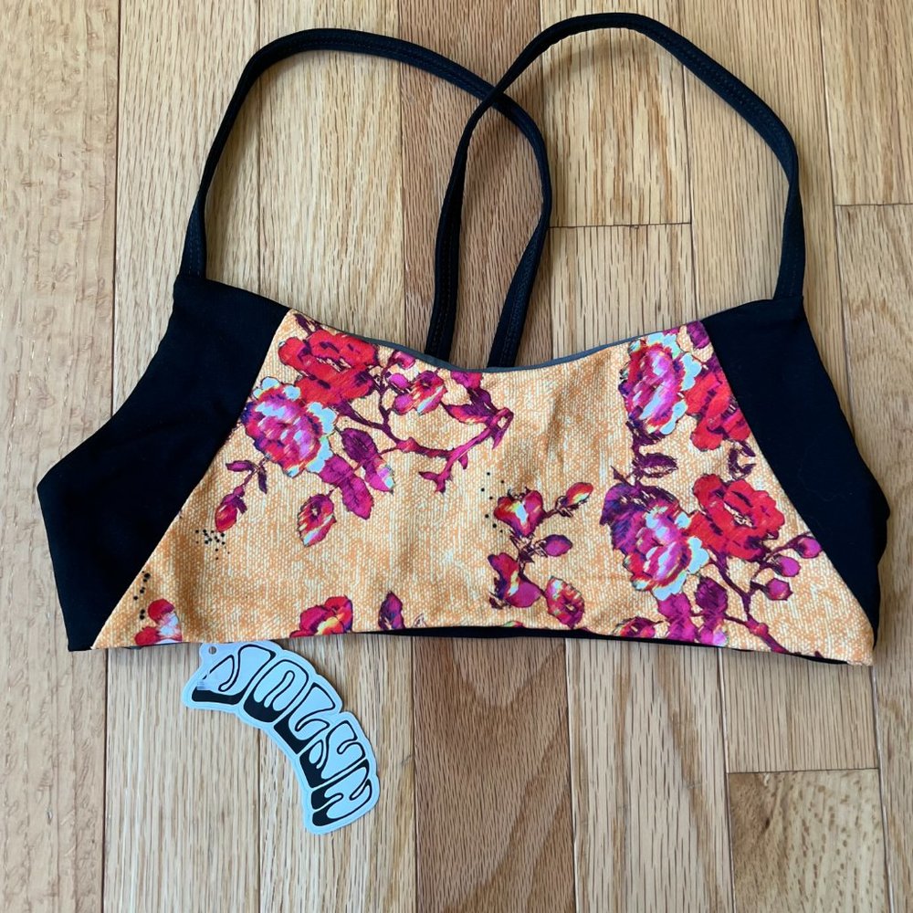NWT JOLYN Holden S Fixed Back Bikini Top Le Bloom Print